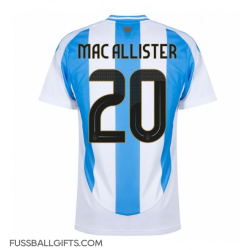 Argentinien Alexis Mac Allister #20 Fußballbekleidung Heimtrikot Copa America 2024 Kurzarm